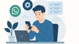 fluxo com mensagens automáticas no WhatsApp